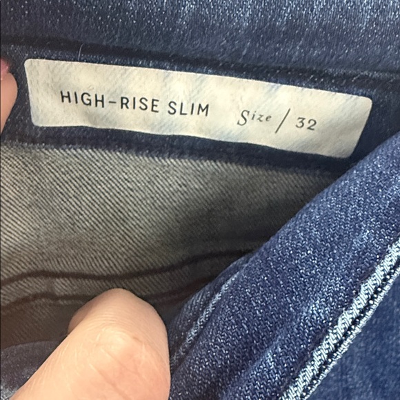 Anthropologie Women's Dark Blue Jean Shorts size 32 - Picture 6 of 8